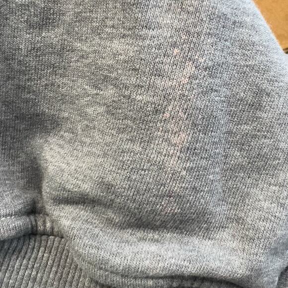 & Other Stories Sweatshirt Sz 10 Crop Hood Sweatshirt Gray Fleece Lined Medium - Picture 9 of 9